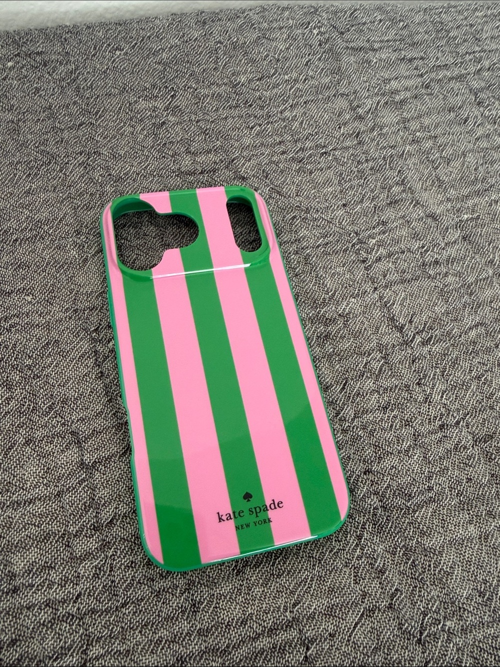 kate spade Pink and Green Vertical Stripe iPhone Case iPhone 17 pro max